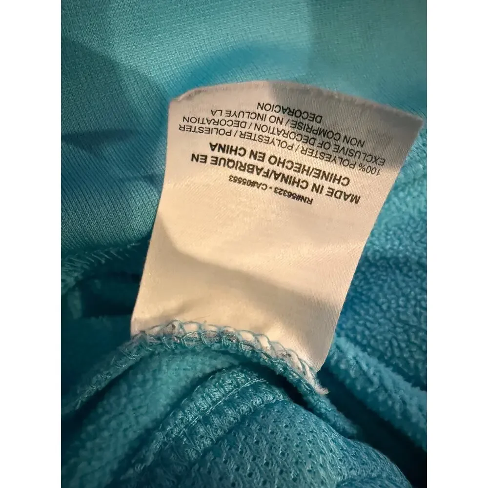 Nike Elite Zippered Hooded Basketball Sweatshirt Light Blue M